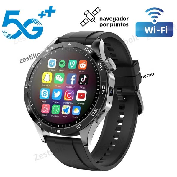 Zestbolt Smartwatch 4G/5G For Men Women With Dual Camera Nfc 256GB Amoled Screen Gps Wifi 5G And Health Tracking-image