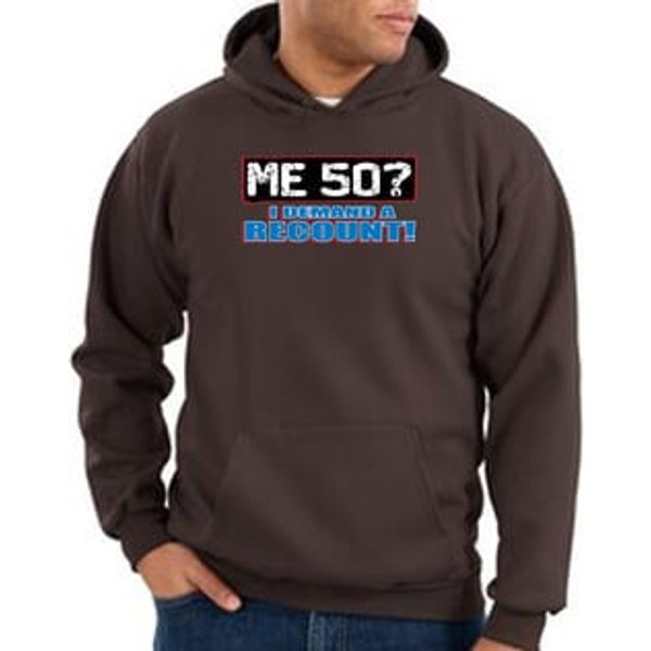 50th Birthday Hooded Hoodie Funny Me 50 Years Brown Hoody Sweatshirt