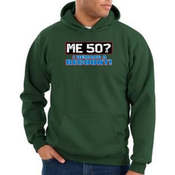 50th Birthday Hooded Hoodie Funny Me 50 Years Dark Green Hoody