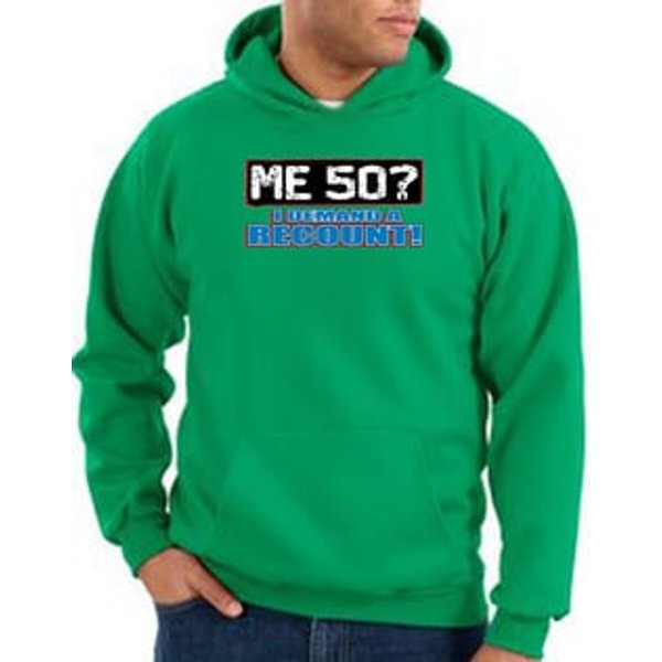 50th Birthday Hooded Hoodie - Funny Me 50 Years Kelly Green Hoody