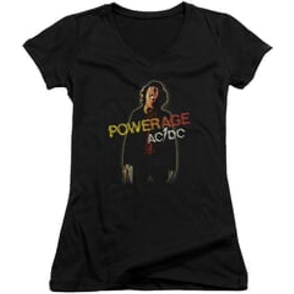 ACDC Juniors V Neck Shirt Powerage Black T-Shirt