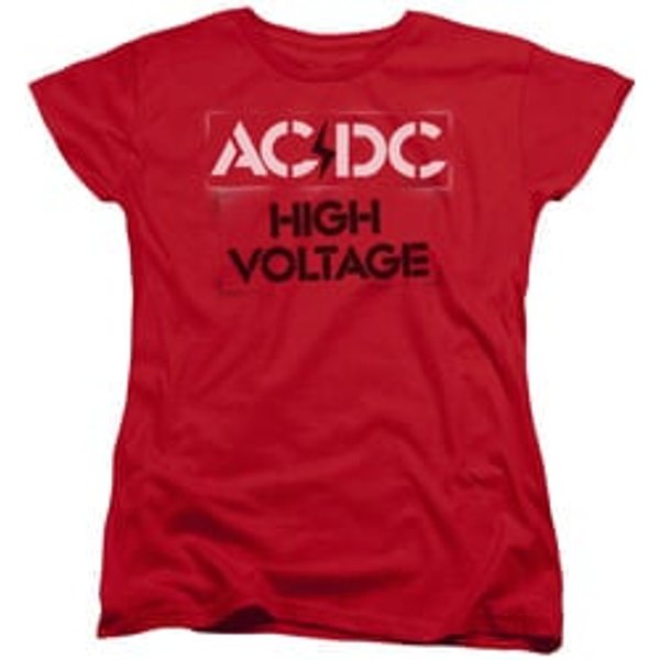 ACDC Womens Shirt High Voltage Red T-Shirt