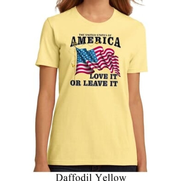 America Love It or Leave It Ladies Organic Shirt