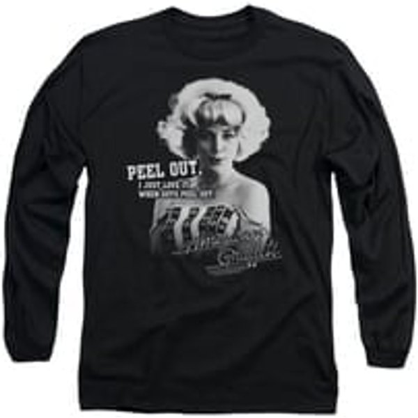 American Graffiti Shirt Peel Out Long Sleeve Black Tee T-Shirt