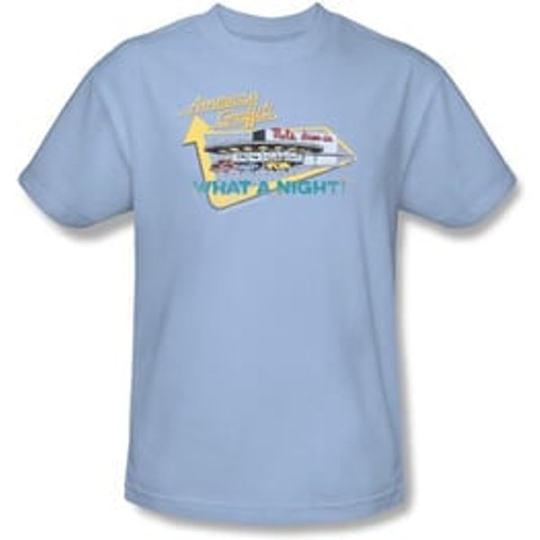 American Graffiti T-shirt Movie Mel's Drive In Adult Light Blue Shirt