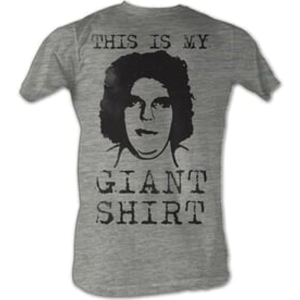 Andre The Giant T-Shirt Giant Shirt Wrestling Gray Heather Tee Shirt