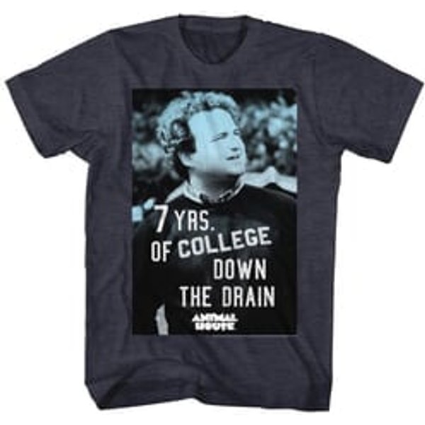 Animal House Shirt Seven Years of College Black Heather T-Shirt