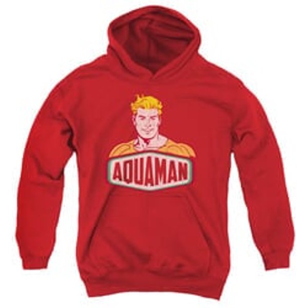 Aquaman Kids Hoodie Sign Red Youth Hoody
