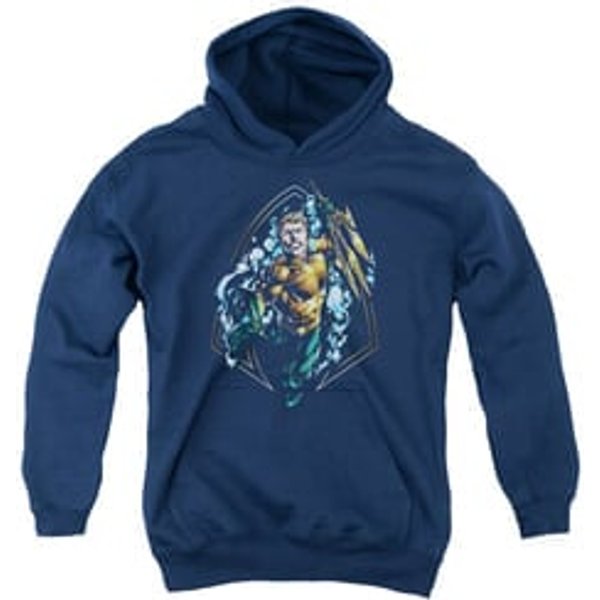 Aquaman Kids Hoodie Thrashing Navy Youth Hoody