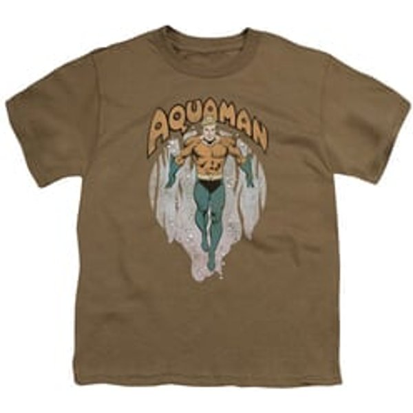 Aquaman Kids Shirt From The Depths Safari Green T-Shirt