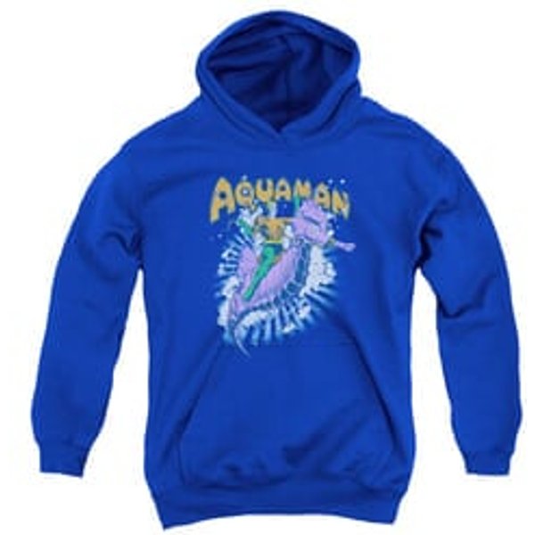 Aquaman Sweatshirt Ride Free Adult Royal Blue Sweat Shirt