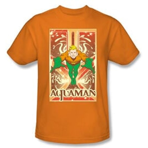 Aquaman T-shirt - DC Comics Aquaman Adult Orange Tee