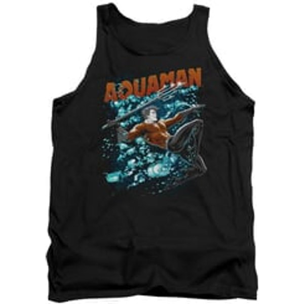 Aquaman Tank Top Bubbles Black Tanktop