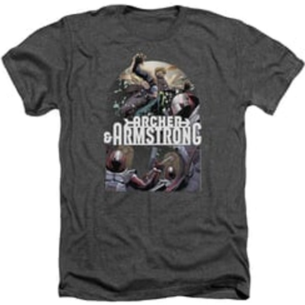 Archer & Armstrong Shirt Dropping In Heather Charcoal T-Shirt