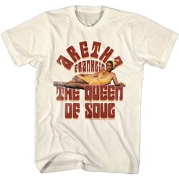 Aretha Franklin The Queen of Soul Men's T-shirt - Cream
