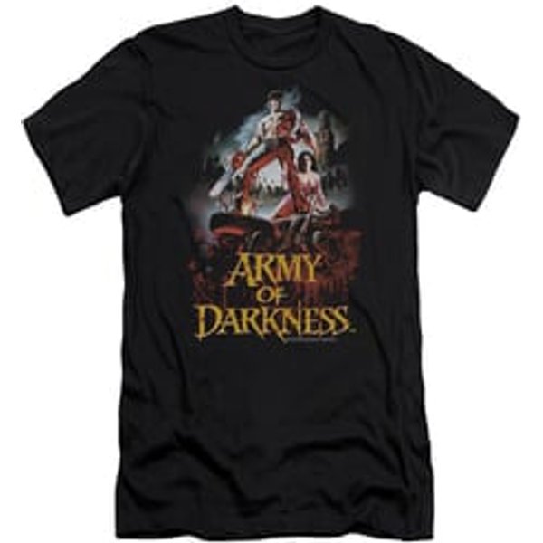 Army Of Darkness Slim Fit Shirt Bloody Poster Black T-Shirt
