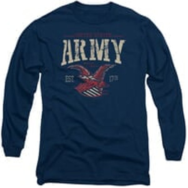Army Shirt Est 1775 Long Sleeve Navy Tee T-Shirt
