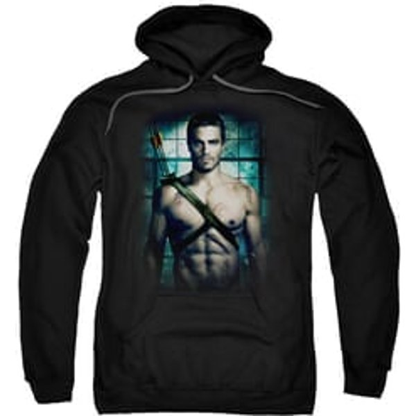 Arrow Hoodie Shirtless Black Sweatshirt Hoody