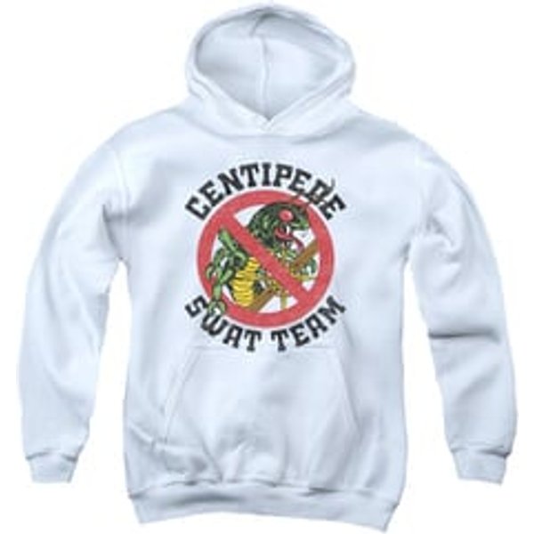 Atari Kids Hoodie Centipede Swat Team White Youth Hoody