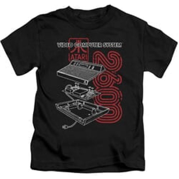 Atari Kids Shirt Video Computer System 2600 Black T-Shirt