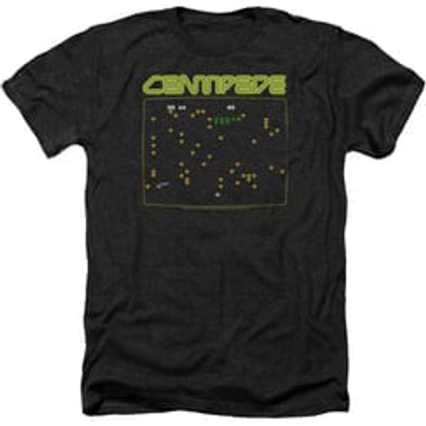 Atari Shirt Centipede Screen Heather Black T-Shirt