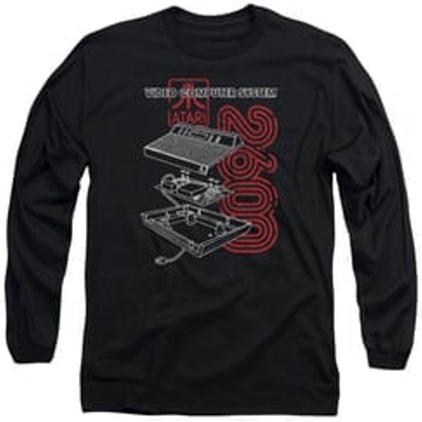 Atari Sweatshirt Video Computer System 2600 Adult Black Sweat Shirt