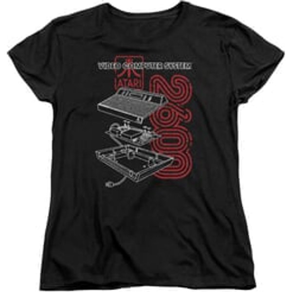 Atari Womens Shirt Video Computer System 2600 Black T-Shirt