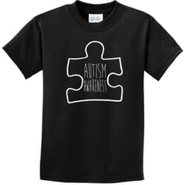 Autism Awareness White Puzzle Kids T-shirt