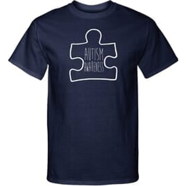 Autism Awareness White Puzzle Tall T-shirt