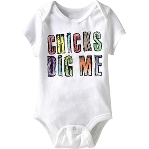 Baby Funny Romper Dig It Infant White Babies Creeper