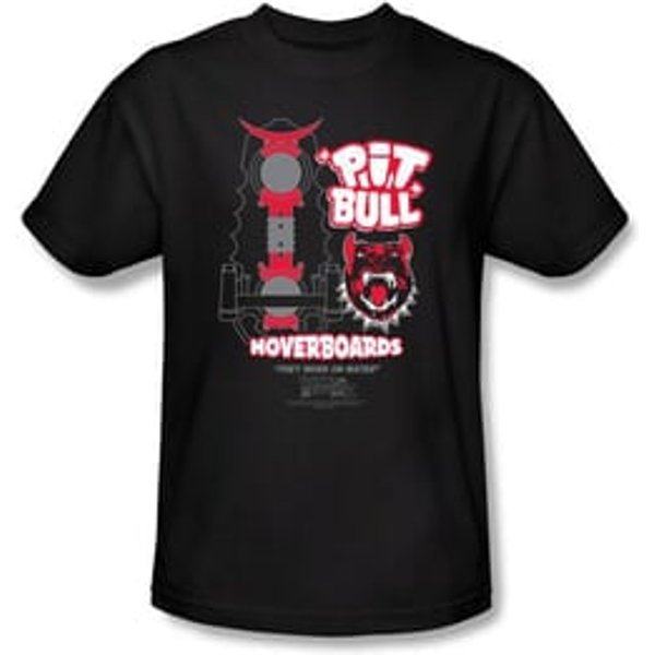 Back To The Future II T-shirt Movie Pit Bull Adult Black Tee Shirt