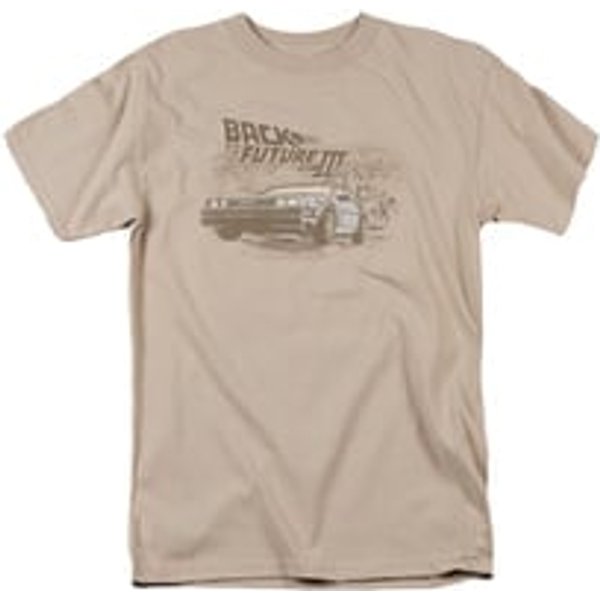 Back To The Future III Shirt Cowboys And Indians Adult Sand Tee T-Shirt