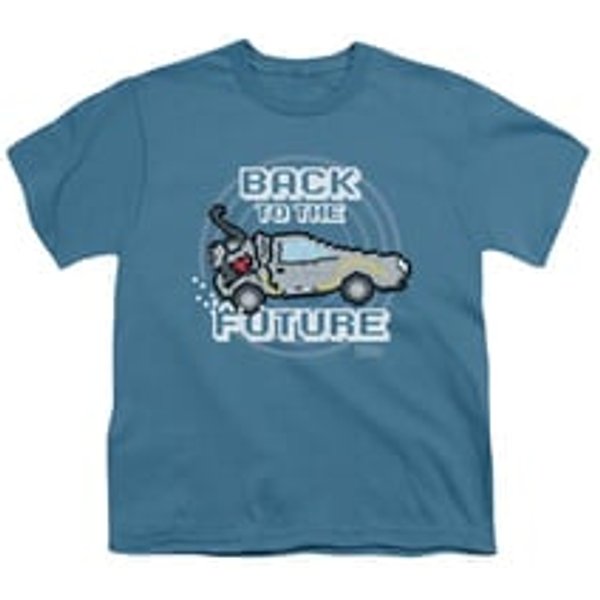 Back To The Future Shirt Kids 8 Bit Future Slate Youth Tee T-Shirt