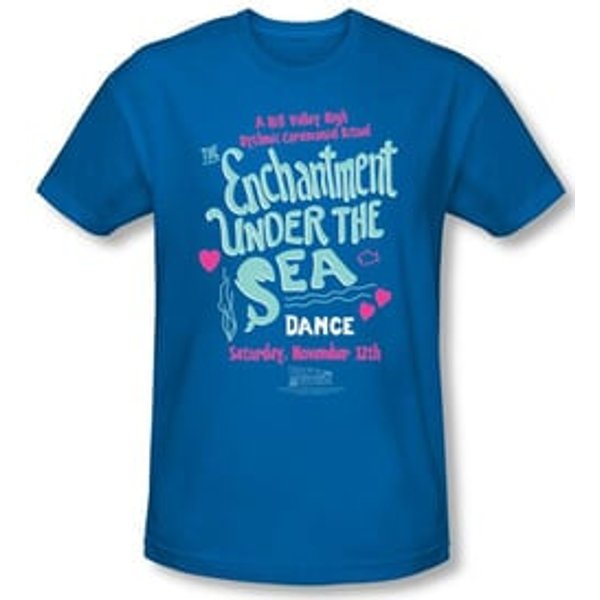 Back To The Future Slim Fit T-shirt Under The Sea Adult Royal Shirt