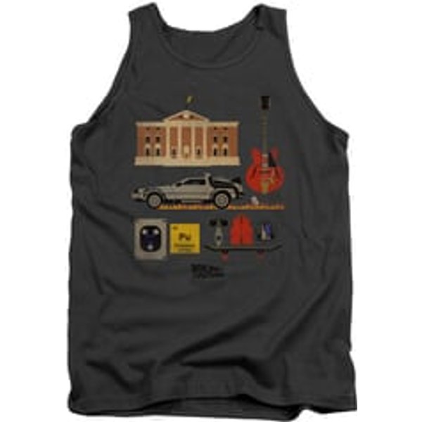 Back To The Future Tank Top Items Charcoal Tanktop