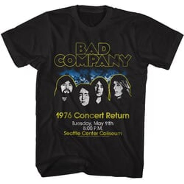 Bad Company CONCERT RETURN Classic Rock T-shirt - Black