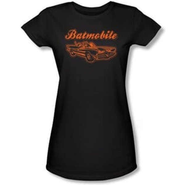 Batman Juniors T-Shirt - Batmobile Black Tee
