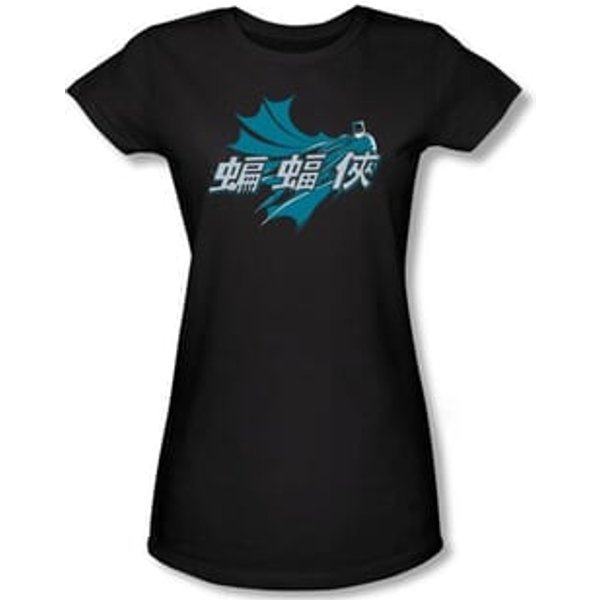 Batman Juniors T-Shirt - Chinese Bat Black Tee