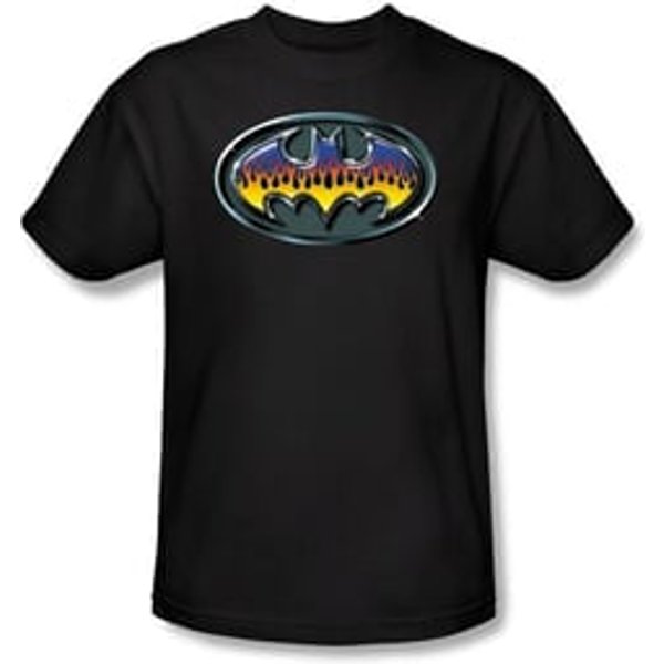 Batman Kids T-Shirt - Hot Rod Shield Youth Black Tee
