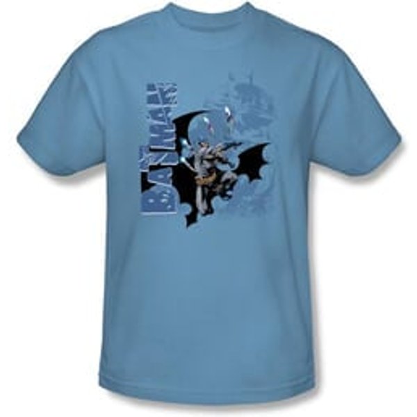 Batman Kids T-Shirt - Throwing Blades Youth Blue Tee