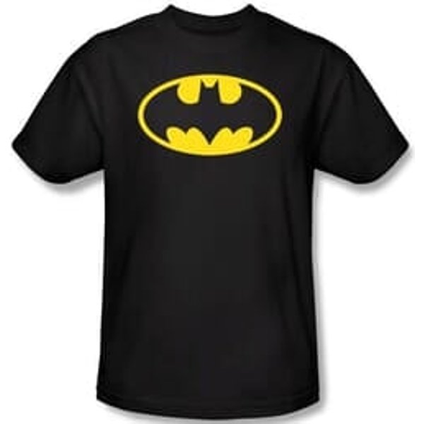 Batman T-Shirt - Batman Logo Adult Black Tee