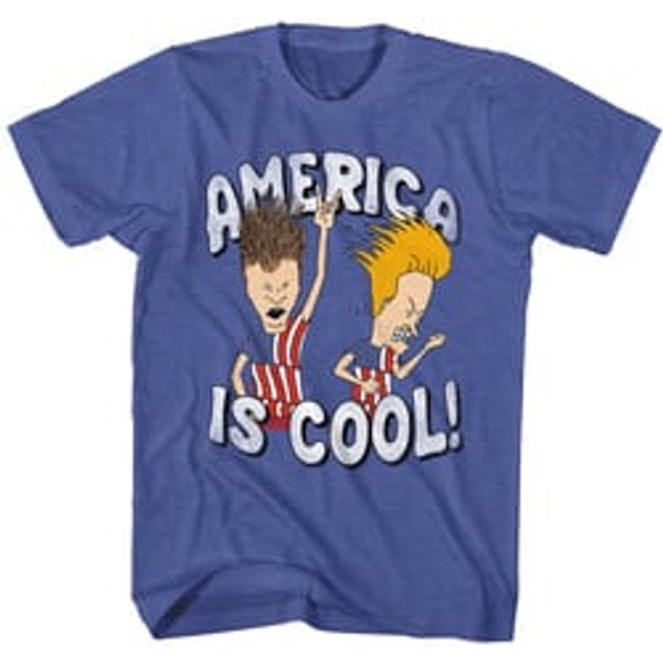 Beavis and Butthead America is Cool Adult T-shirt - Royal Blue