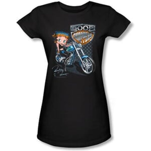 Betty Boop Juniors T-shirt Boop Choppers Black Tee