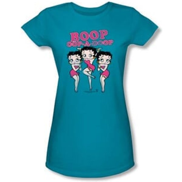 Betty Boop Juniors T-shirt The Boops Have It Turquoise Tee