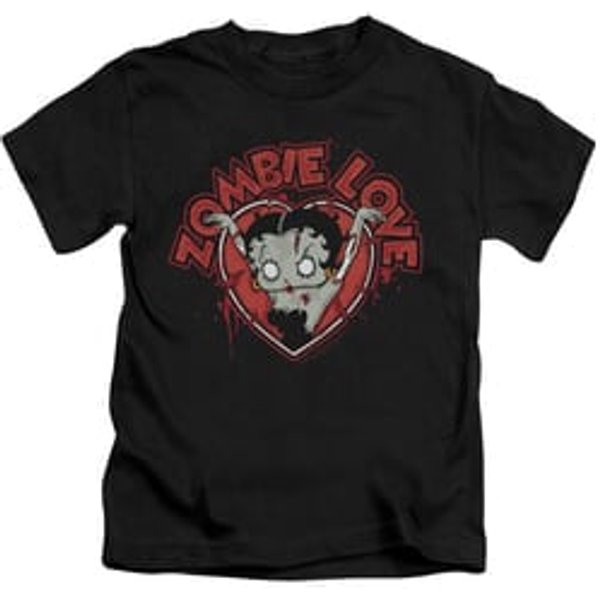 Betty Boop Kids Shirt Heart You Forever Black T-Shirt