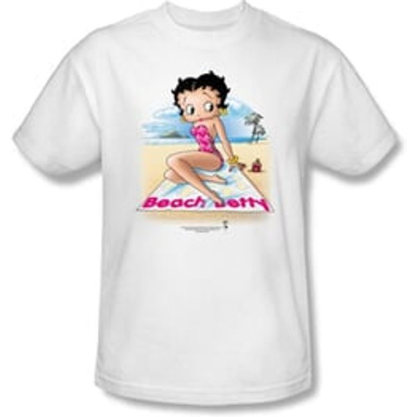 Betty Boop Kids T-shirt Beach Betty Youth White Tee Shirt