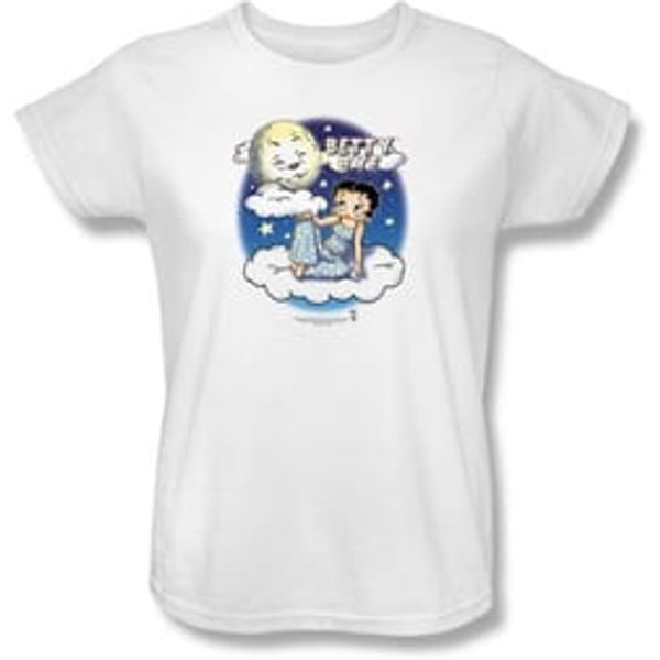 Betty Boop Ladies T-shirt Betty Bye White Tee Shirt