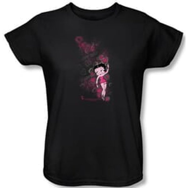 Betty Boop Ladies T-shirt Cutie Black Tee Shirt