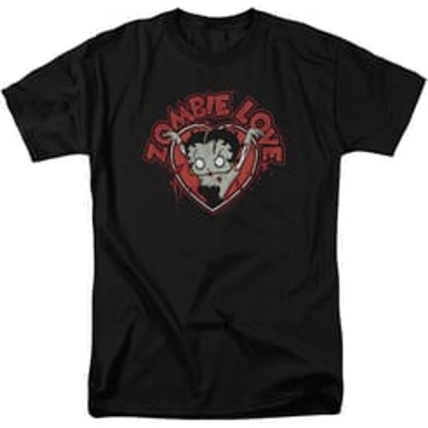 Betty Boop Shirt Heart You Forever Black Tee T-Shirt