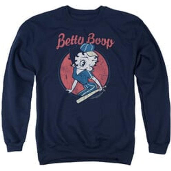 Betty Boop Sweatshirt Team Boop Adult Navy Blue Sweat Shirt